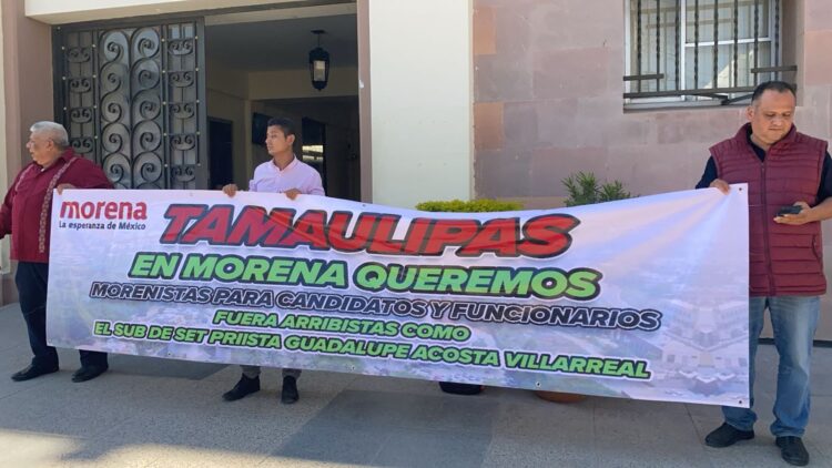 Fundadores de Morena demandan candidaturas con plantón en Cd. Victoria