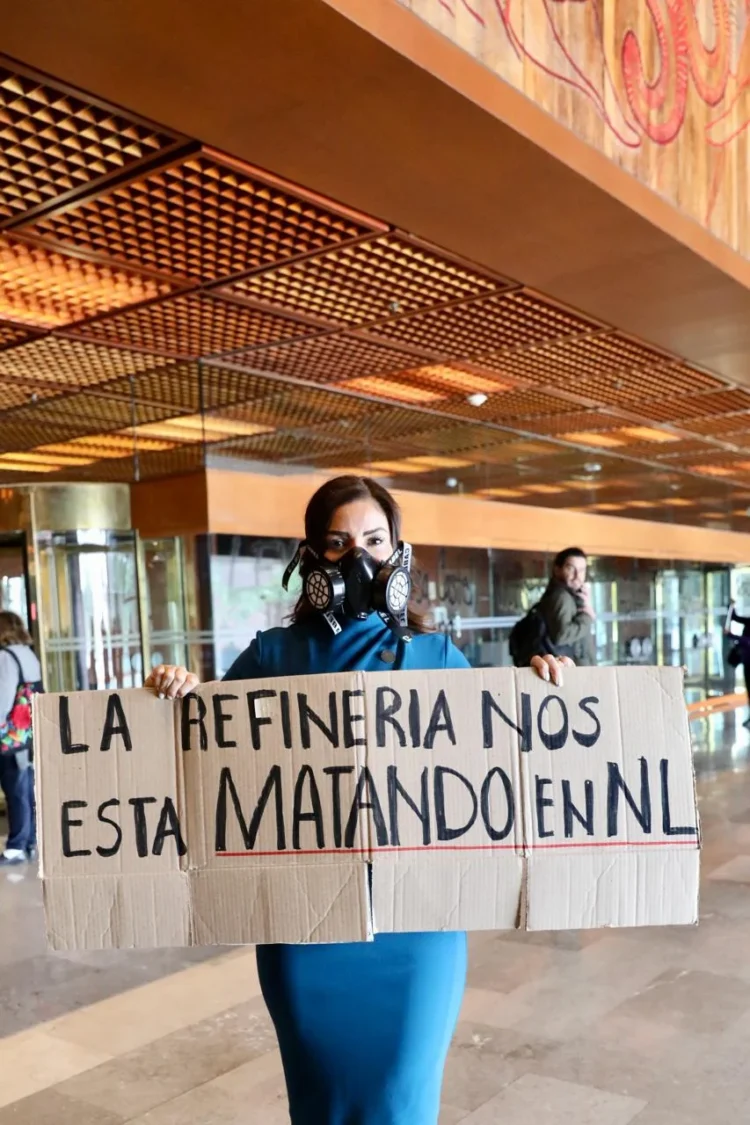 Diputada Karina Barrón exige clausurar refinería de Cadereyta por grave contaminación