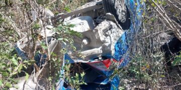 Dos muertos al caer vehículo a barraco en la sierra de Bustamante, Tamaulipas