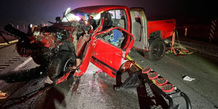 Choque múltiple en carretera Victoria-Tampico a la altura de González