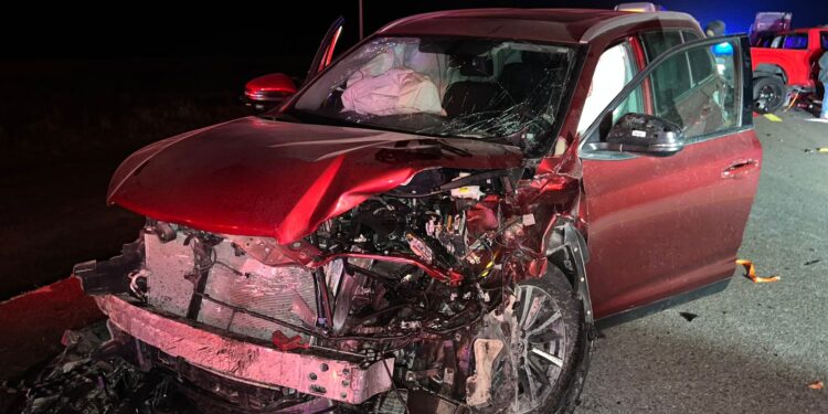 Choque múltiple en carretera Victoria-Tampico a la altura de González