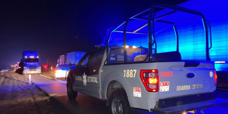 Choque múltiple en carretera Victoria-Tampico a la altura de González