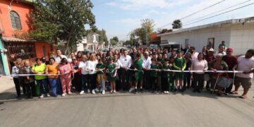 Rehabilitan calle Pirul del Fraccionamiento Las Flores de Cd. Victoria