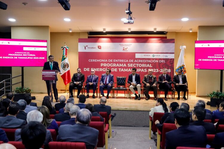 Recibe Tamaulipas reconocimiento mundial por su programa de energía