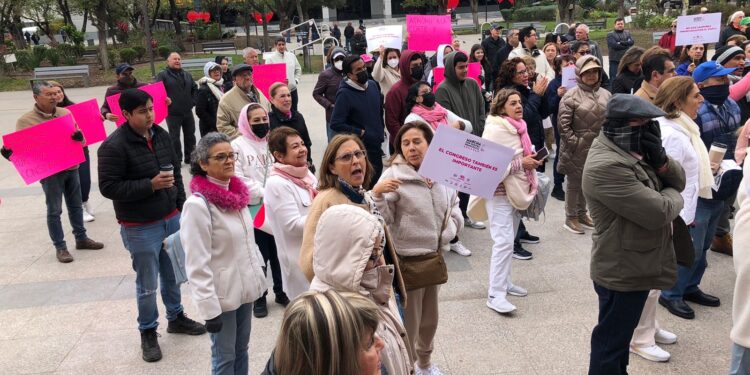 Se manifiestan ciudadanos en favor de la democracia en Cd. Victoria