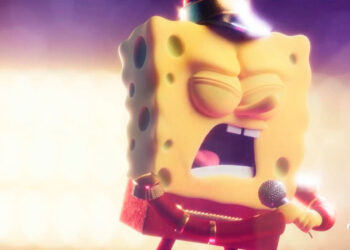 Bob Esponja y Sweet Victory en el Super Bowl LVIII