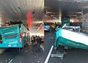 Accidente en la Ciudad de México: Camión de pasajeros de dos pisos