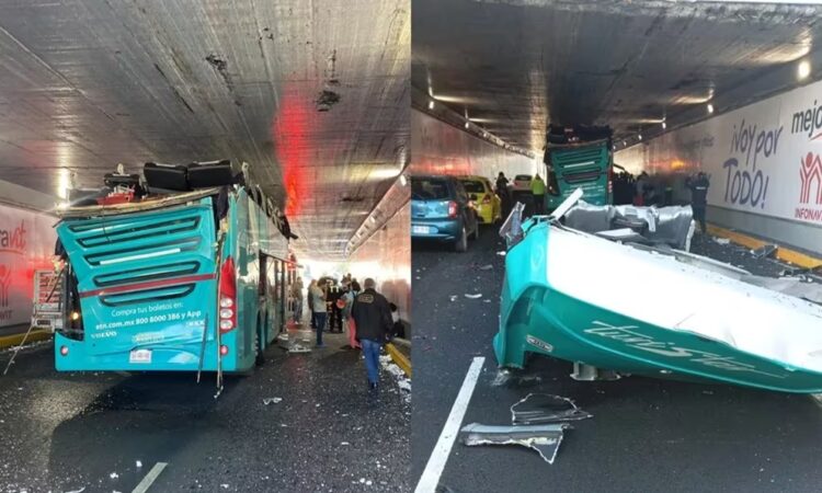 Accidente en la Ciudad de México: Camión de pasajeros de dos pisos