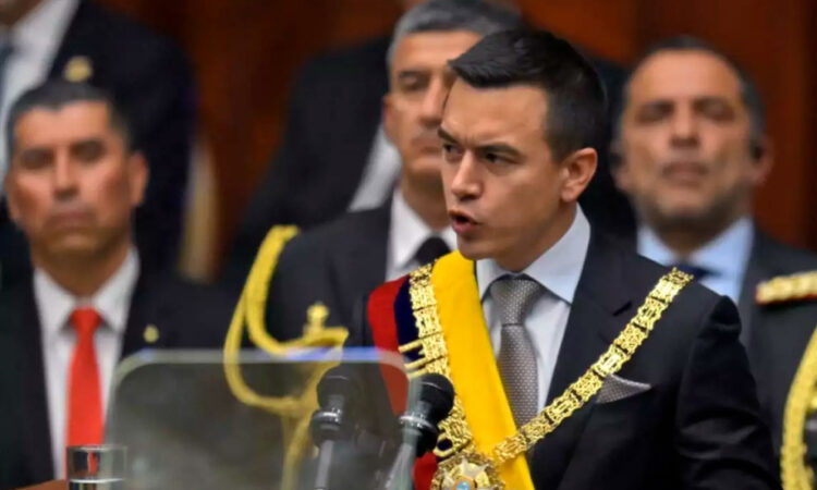 Presidente de Ecuador, Daniel Noboa, anuncia su candidatura a la reelección en 2025