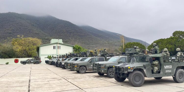 Llegan 300 militares y agentes de GN a reforzar la seguridad en Cd. Victoria, Tamaulipas