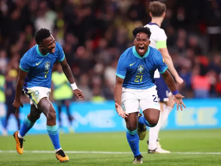 Brasil sorprende a Inglaterra en Wembley con debut soñado de Endrick