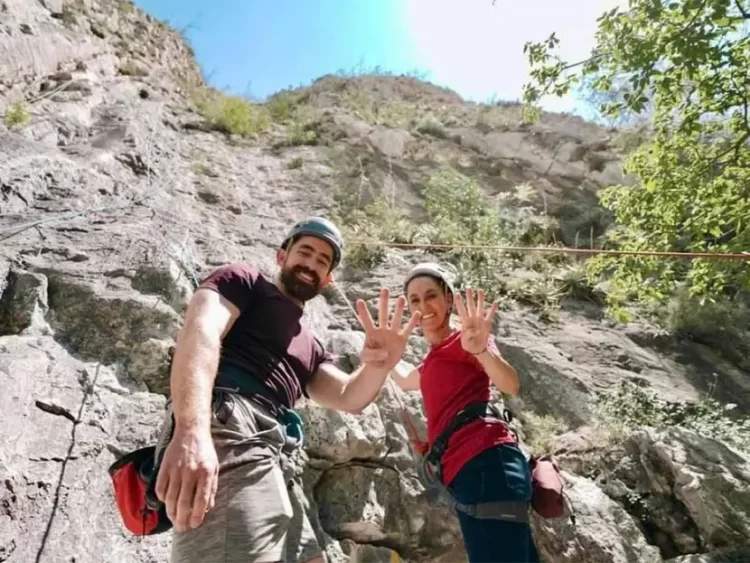 Sheinbaum y Cantú recorren huasteca en Santa Catarina, Nuevo León