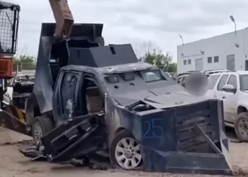 Destruyen en Reynosa 28 vehículos ‘monstruo’ usados por el crimen organizado