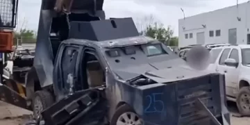 Destruyen en Reynosa 28 vehículos ‘monstruo’ usados por el crimen organizado