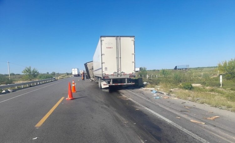 Se registra accidente múltiple en carretera Monterrey-Nuevo Laredo