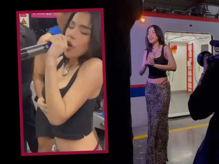 ¡Hasta con bailarines en el vagón! Kenia Os se sube a cantar en el Metro de Monterrey