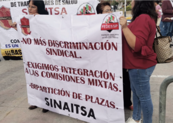 Protestan en demanda de libertad sindical
