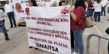Protestan en demanda de libertad sindical