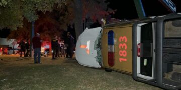 Choca patrulla de la Guardia Estatal: dos agentes lesionados