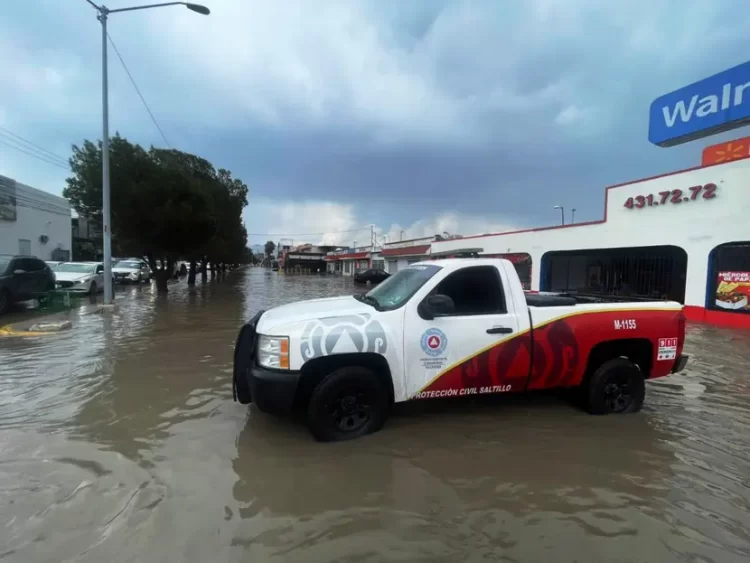 Granizada sorprende a habitantes de Saltillo; hay encharcamientos y árboles caídos