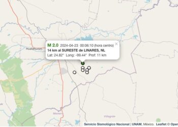 Tres microsismos  se registraron en Linares, Nuevo León