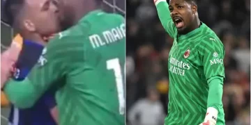 Portero del Milán planta beso a Lautaro Martínez en pleno partido en Italia