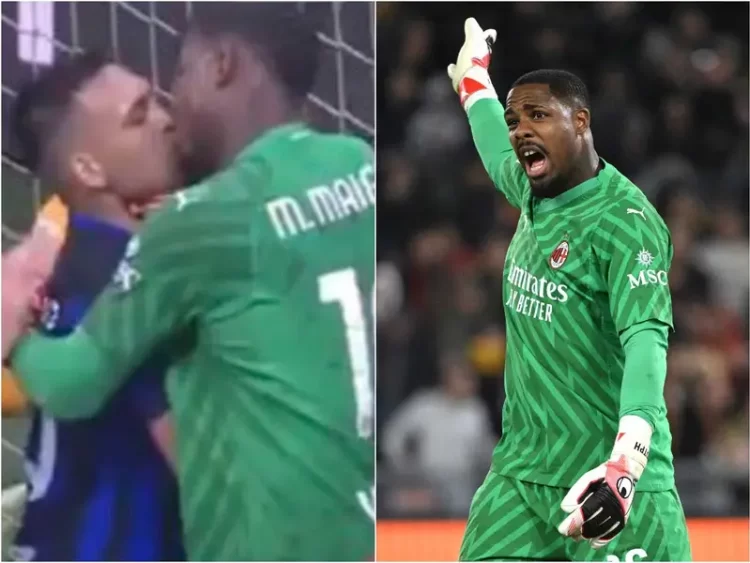 Portero del Milán planta beso a Lautaro Martínez en pleno partido en Italia