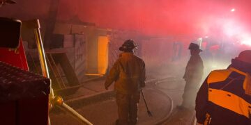 Se registra incendio de vivienda en la Col. Horacio Terán