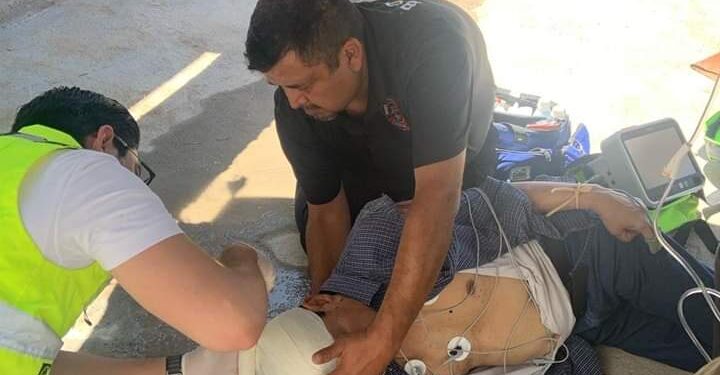 Rescata Protección Civil a empleado que cayó en planta de rebombeo de COMAPA