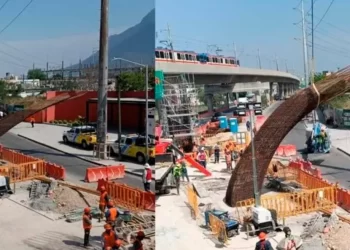 Colapsa estructura de la Línea 6 del Metro de Nuevo León; no hay heridos