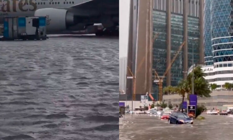 Intensas lluvias paralizan Dubái y afectan operaciones aeroportuarias