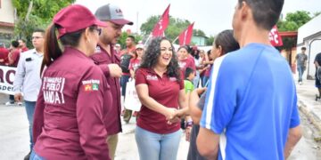 Candidata a Senadora, alcalde y diputada local caminan en unidad por Río Bravo