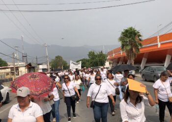 Marchan mil 200 empleados municipales victorenses en el Día del Trabajo