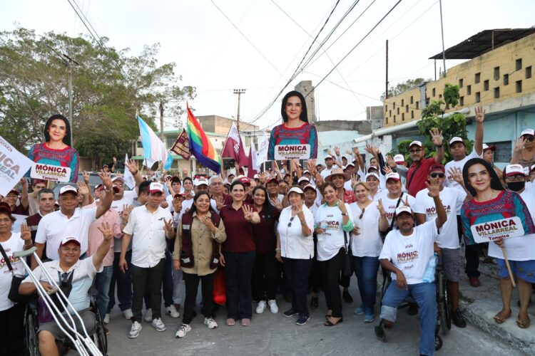Continúa Mónica Villarreal recorriendo las colonias de Tampico y cosechando apoyos