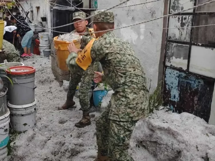Se instrumenta Plan DN-III-E por lluvia y granizo en Puebla