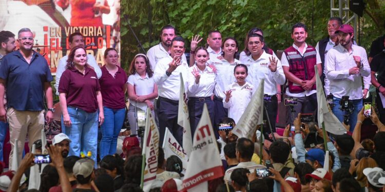 Arropan miles de victorenses a Lalo Gattás en cierre de campaña por la alcaldía