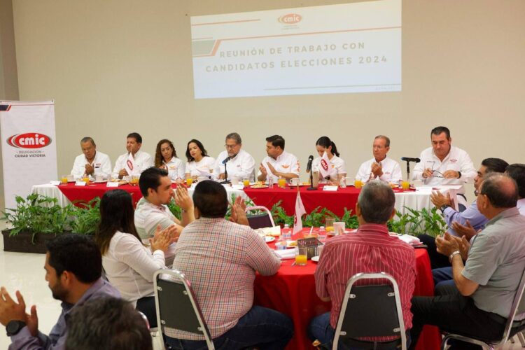 Candidatos de Movimiento Ciudadano exponen proyectos ante la CMIC Victoria