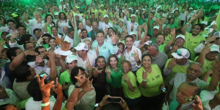 Cierra fuerte Geño Hernández campaña a senador por el PVEM en su natal Victoria