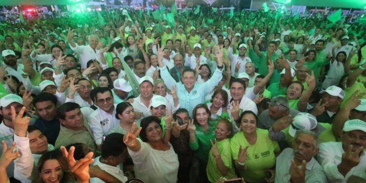 Cierra fuerte Geño Hernández campaña a senador por el PVEM en su natal Victoria