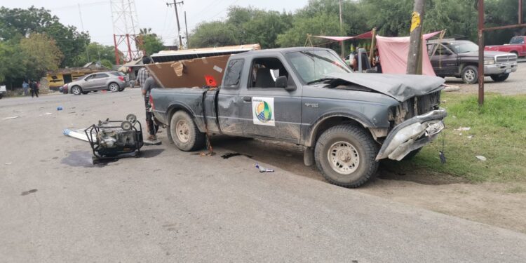 Dos lesionados  y cuantiosos daños dejó choque en la Carretera Victoria Monterrey.
