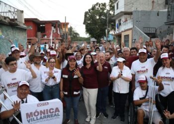 Las colonias Nacional y Cascajal brindan su apoyo a Mónica Villarreal Anaya