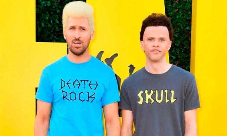Ryan Gosling y Mikey Day se transforman en Beavis y Butt-Head en la alfombra roja