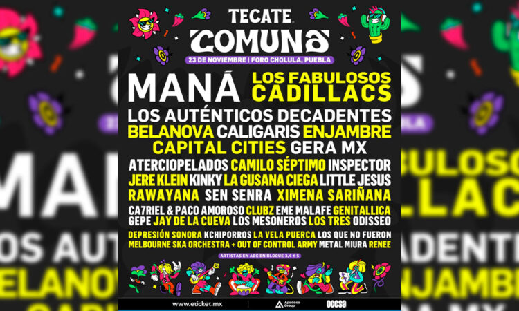 Tecate Comuna anuncia el cartel oficial de su edición 2024