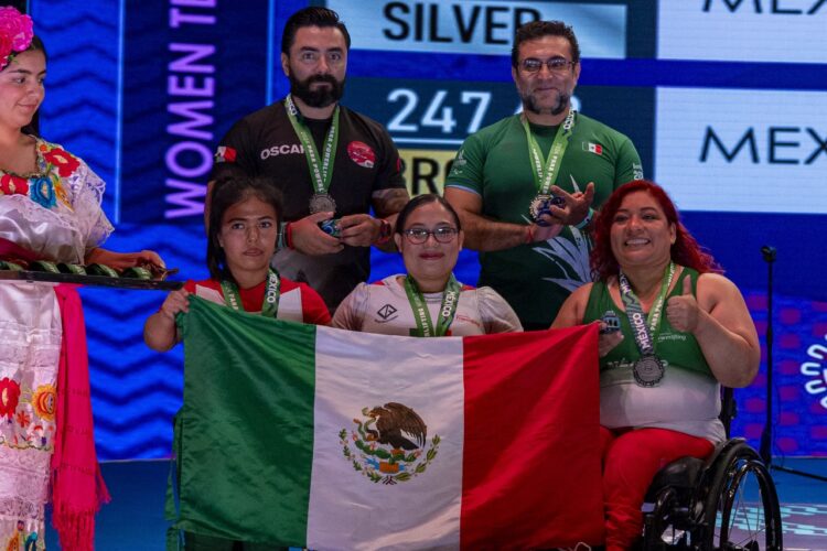 México suma plata y bronce en equipos en el México 2024 Para Powerlifting World Cup