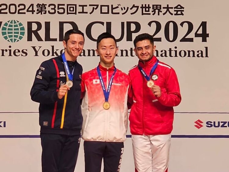 Iván Veloz gana bronce en Copa Mundial de Gimnasia Aeróbica en Japón