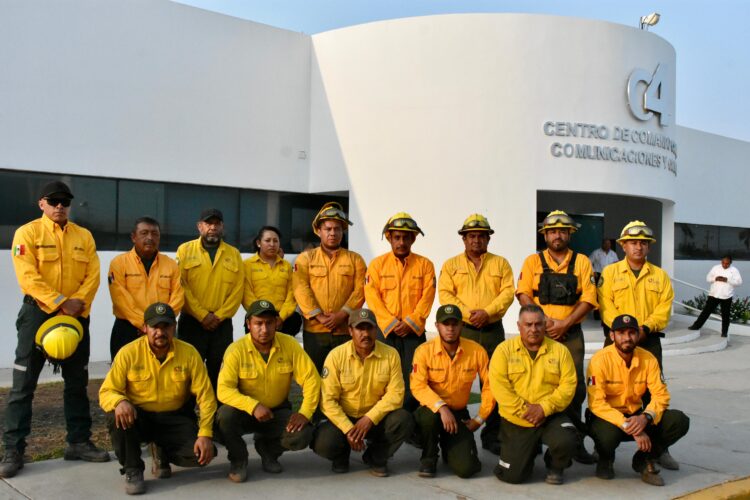 Llegan brigadistas de otros estados para combatir incendio en el Novillo