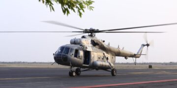 Llega helicóptero de la Marina a Cd. Victoria para combatir incendio en “Cañón del Novillo”