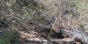 Extinguen incendio en Cañón del Novillo