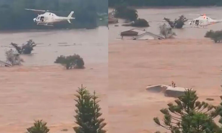 Helicóptero fracasa en rescate durante “peor desastre” climático en Brasil