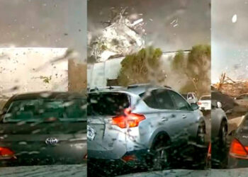 Tornado arrasa con almacén con 70 trabajadores dentro
